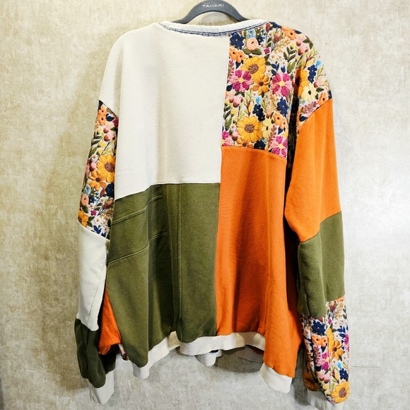 Reworked Noah Kahan Sweatshirt 3D Print Hippie Patchwork Boho - Picture 6 of 9